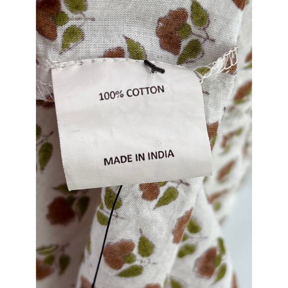 B51 Daughters of India Manjari Maxi Dress Floral XS Ruffle Boho Cottage Flowy - Picture 10 of 11